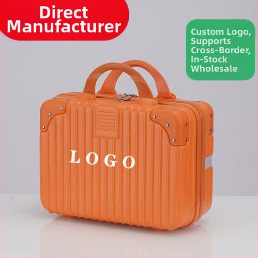 Βαλίτσα ABS με παντός τύπου τροχούς, άνοιγμα με φερμουάρ, σχέδιο ριγέ, κατάλληλη για επιβίβαση σε αεροπλάνο