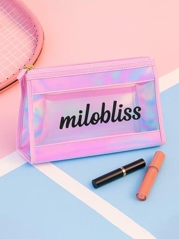 Τσαντάκι μακιγιάζ - αδιάβροχο, σχήματος dumpling, PVC υλικό, κλείσιμο με φερμουάρ, χωρητικότητα κάτω από 20 L