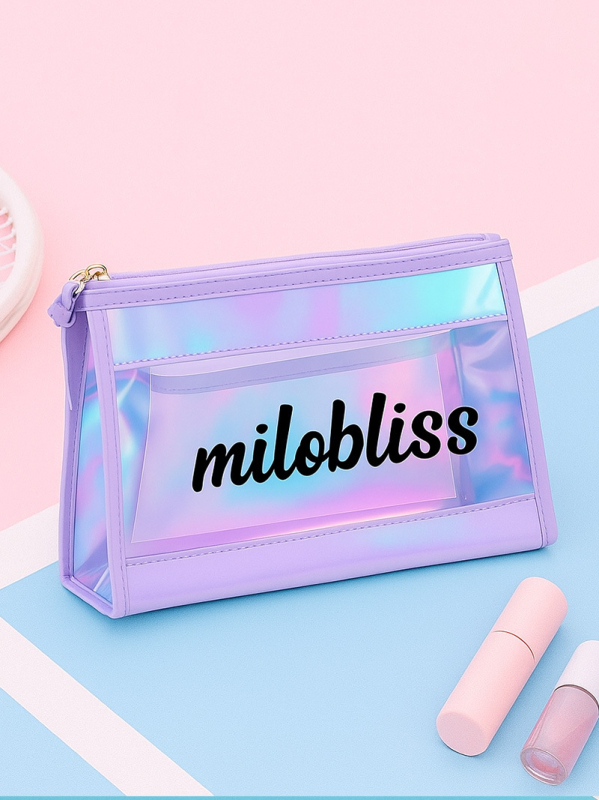 Τσαντάκι μακιγιάζ - αδιάβροχο, σχήματος dumpling, PVC υλικό, κλείσιμο με φερμουάρ, χωρητικότητα κάτω από 20 L