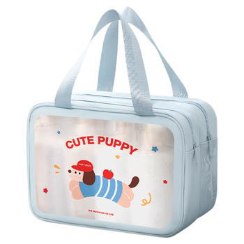 Ταξιδιωτική τσάντα καλλυντικών με διαχωρισμό στεγνού-υγρού, μεγάλη χωρητικότητα (πολυεστέρας, αδιάβροχη, φερμουάρ, αντιβακτηριακή)