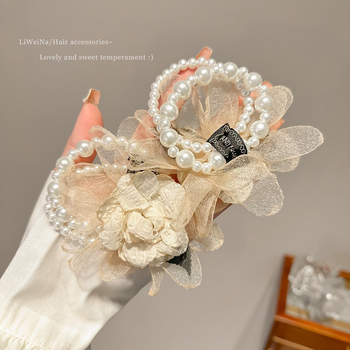 Accesorii pentru păr: Floare de încheietură și bentă de păr cu model floral, stil modern minimalist, pentru copii, iarna 2022