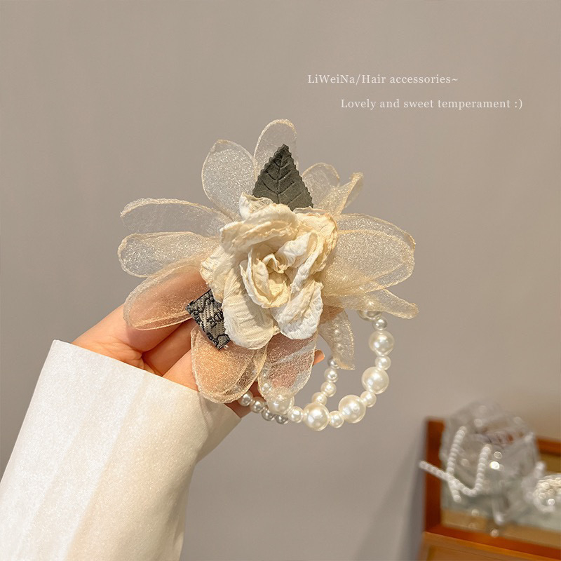 Accesorii pentru păr: Floare de încheietură și bentă de păr cu model floral, stil modern minimalist, pentru copii, iarna 2022