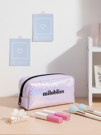 Τσαντάκι καλλυντικών, σχήματος κουβά, PU δέρμα, αδιάβροχο, φορητό, εσωτερική θήκη με φερμουάρ