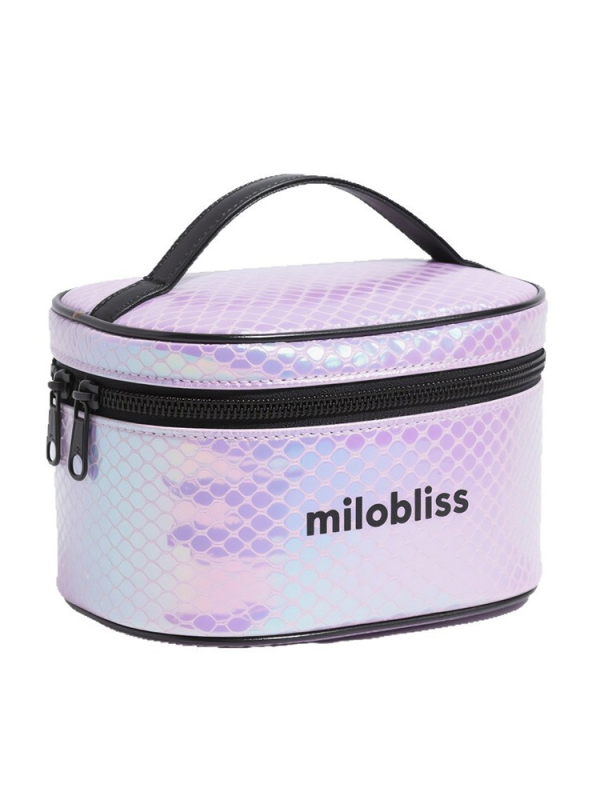 Τσαντάκι καλλυντικών, σχήματος κουβά, PU δέρμα, αδιάβροχο, φορητό, εσωτερική θήκη με φερμουάρ