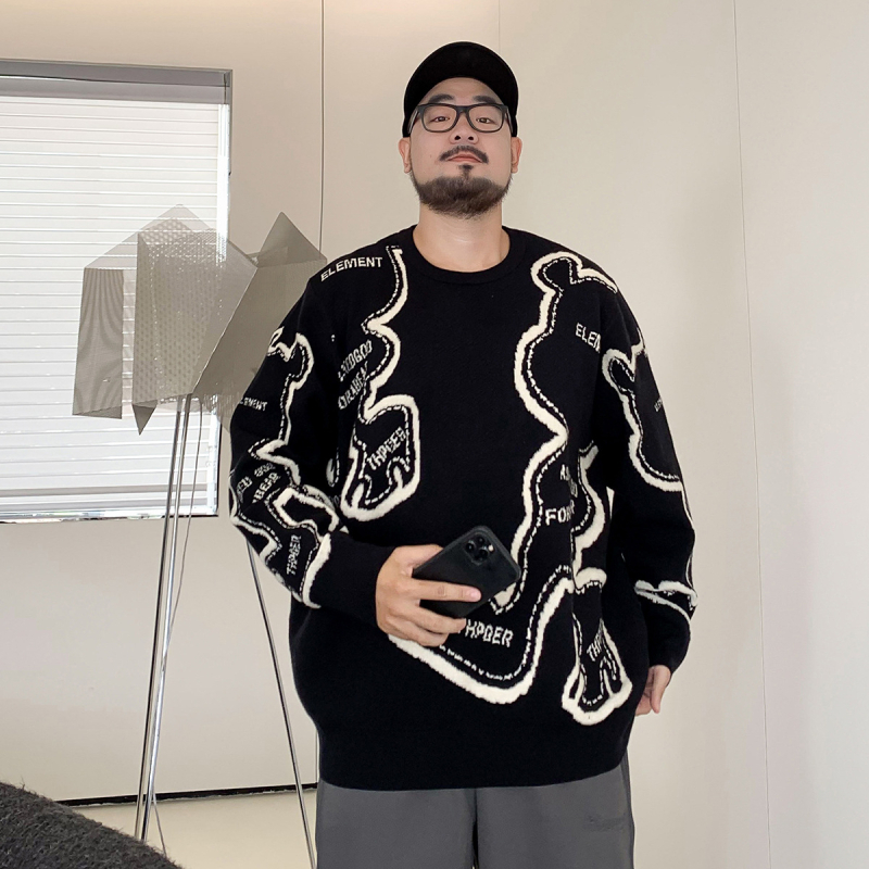 Pulover s jacquard uzorkom, okrugli izrez, dugi rukavi, slobodan kroj, mješavina poliester (96%)