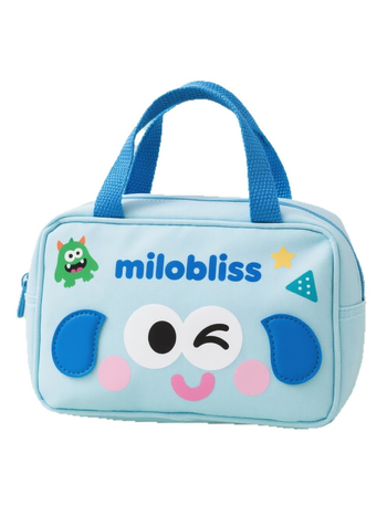 Τσαντάκι καλλυντικών με σχέδιο γλυκού μικρού τέρατος, πολυεστέρας, τετράγωνο σχήμα, φερμουάρ.