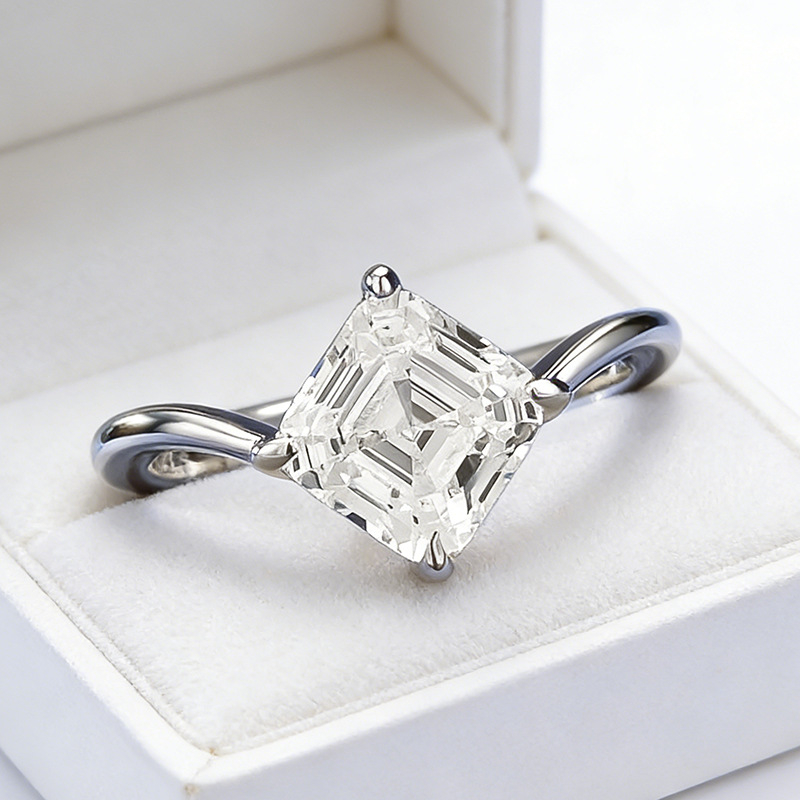Zhuozhifan prsten od srebra 925, geometrijski dizajn, elektroplatiniran