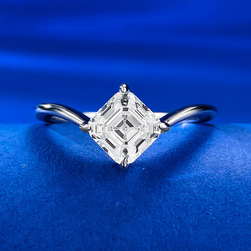 Zhuozhifan prsten od srebra 925, geometrijski dizajn, elektroplatiniran