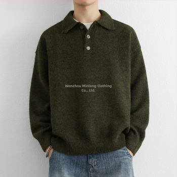 Pletena majica, korejski stil, slobodan kroj, okrugli izrez, uvijeni uzorak