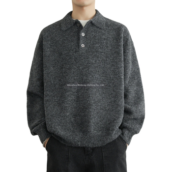 Pletena majica, korejski stil, slobodan kroj, okrugli izrez, uvijeni uzorak