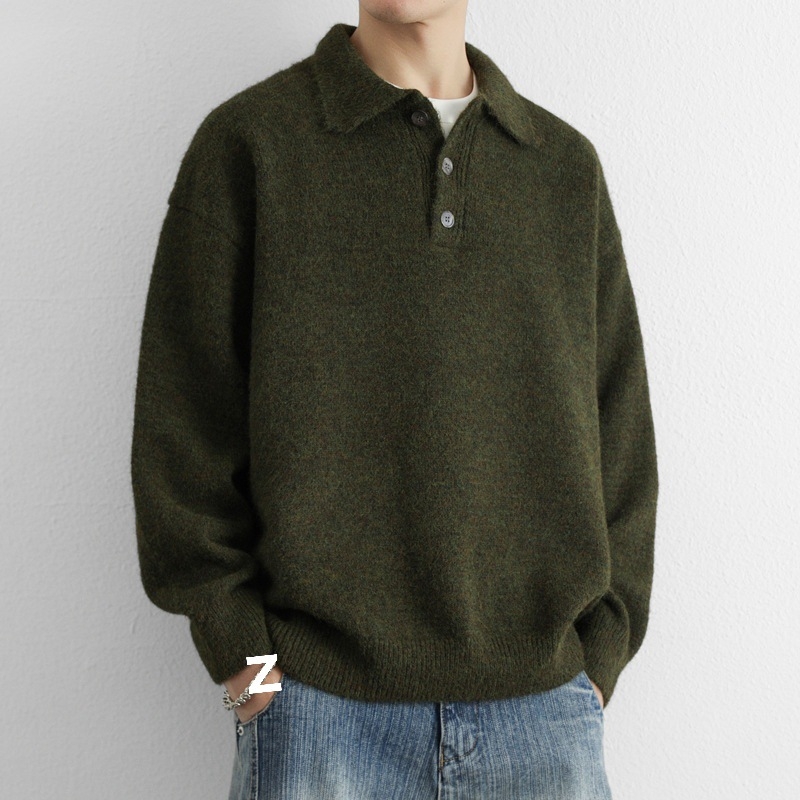 Pletena majica, korejski stil, slobodan kroj, okrugli izrez, uvijeni uzorak