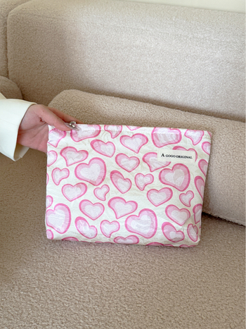 Κοσμητική τσάντα από πολυεστέρα με γεωμετρικό μοτίο και επένδυση πολυεστέρα για αποθήκευση, στυλ φρέσκου και γλυκού