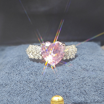 Ding Rui Réz Cirkón Szív Gyűrű Nőknek