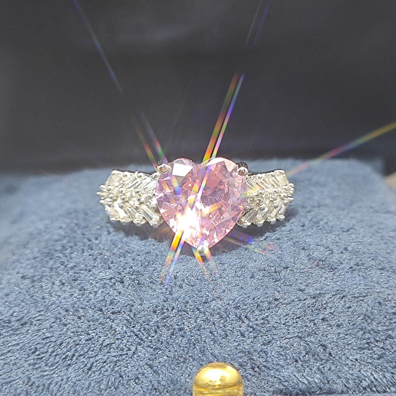 Ding Rui Réz Cirkón Szív Gyűrű Nőknek