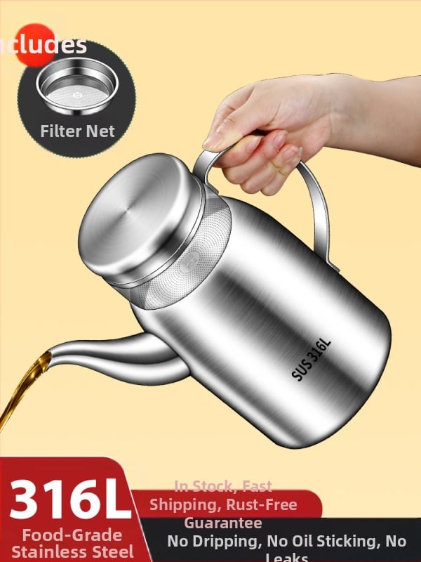 Posuda za ulje od 316L nehrđajućeg čelika za kuhinju, prehrambena kvaliteta, automatsko otvaranje i zatvaranje