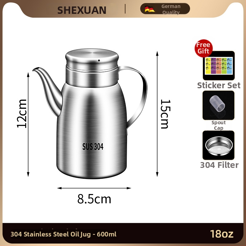 Posuda za ulje od 316L nehrđajućeg čelika za kuhinju, prehrambena kvaliteta, automatsko otvaranje i zatvaranje