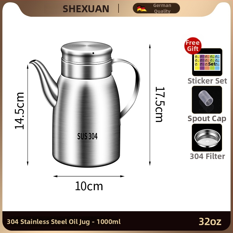 Posuda za ulje od 316L nehrđajućeg čelika za kuhinju, prehrambena kvaliteta, automatsko otvaranje i zatvaranje