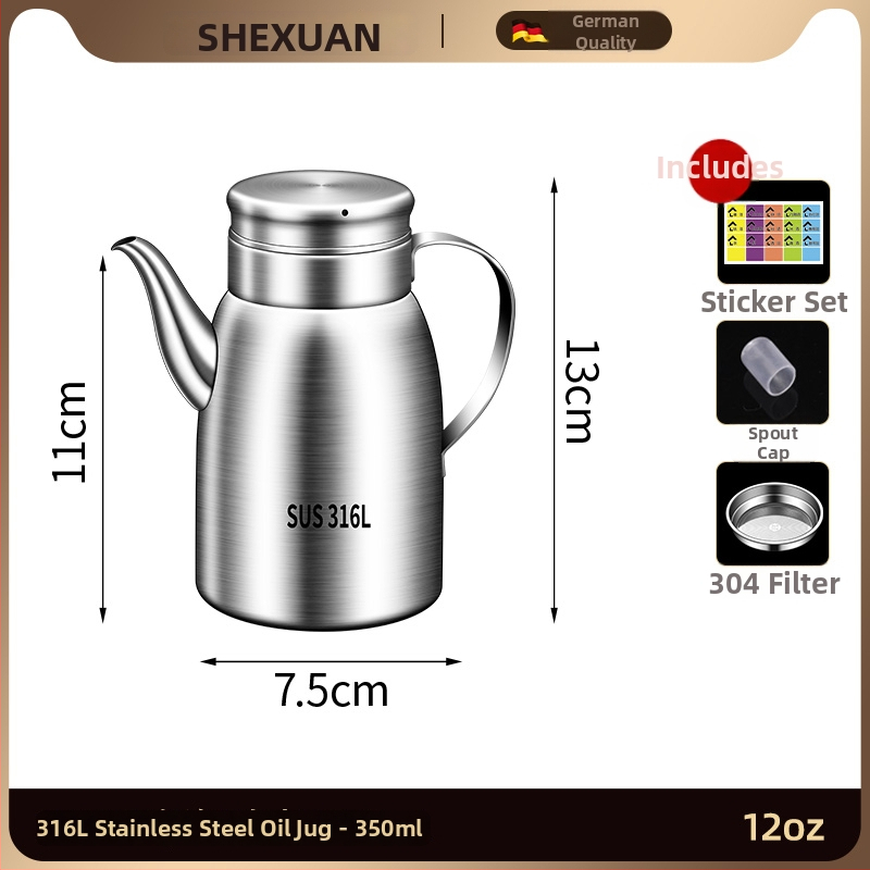 Posuda za ulje od 316L nehrđajućeg čelika za kuhinju, prehrambena kvaliteta, automatsko otvaranje i zatvaranje