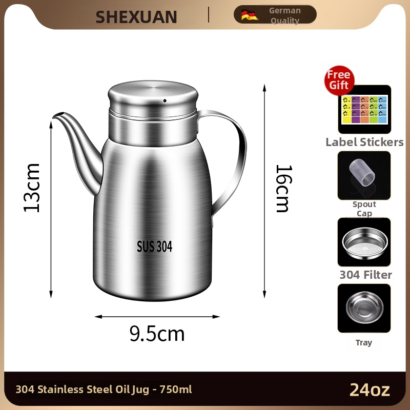 Posuda za ulje od 316L nehrđajućeg čelika za kuhinju, prehrambena kvaliteta, automatsko otvaranje i zatvaranje