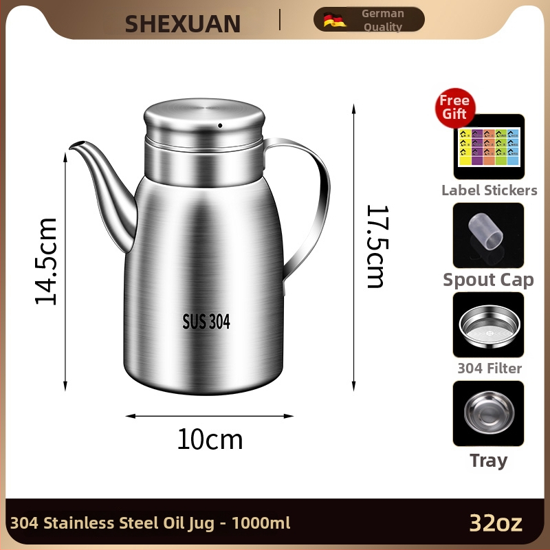 Posuda za ulje od 316L nehrđajućeg čelika za kuhinju, prehrambena kvaliteta, automatsko otvaranje i zatvaranje