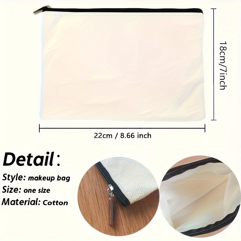 Τσαντάκι μακιγιάζ από καμβά με εκτύπωση γραμμάτων, θήκη ταξιδιού, στυλ αστικής απλότητας, διαπνοή με επένδυση πολυεστέρα