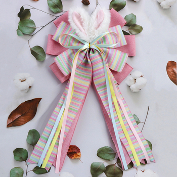 Húsvéti pillangó masni – kézzel készített DIY virág gyűrű dekoráció, otthoni dekoráció (Típus: Húsvéti pillangó masni; Anyagok: nylon, selyem, poliészter; Márka: OOOT BAORJCT; Modell: 260106)