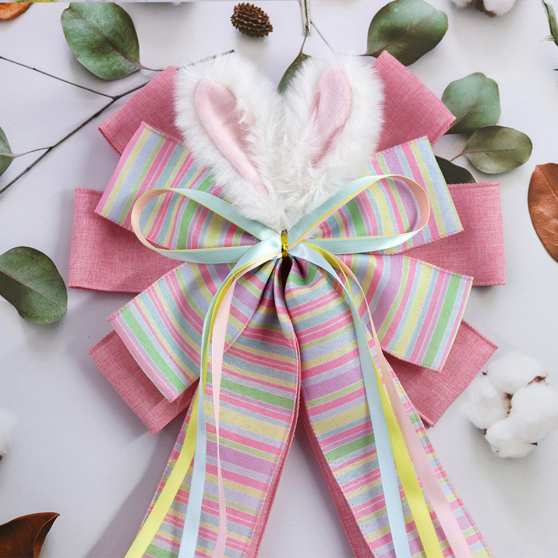 Húsvéti pillangó masni – kézzel készített DIY virág gyűrű dekoráció, otthoni dekoráció (Típus: Húsvéti pillangó masni; Anyagok: nylon, selyem, poliészter; Márka: OOOT BAORJCT; Modell: 260106)