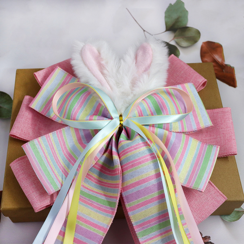 Húsvéti pillangó masni – kézzel készített DIY virág gyűrű dekoráció, otthoni dekoráció (Típus: Húsvéti pillangó masni; Anyagok: nylon, selyem, poliészter; Márka: OOOT BAORJCT; Modell: 260106)