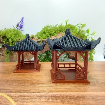 Akvériumi mikro-táj dísz, műanyag, 3D-nyomtatás, ókori építészeti mikro-táj stílus