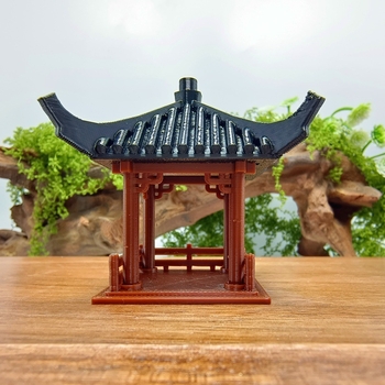 Akvériumi mikro-táj dísz, műanyag, 3D-nyomtatás, ókori építészeti mikro-táj stílus