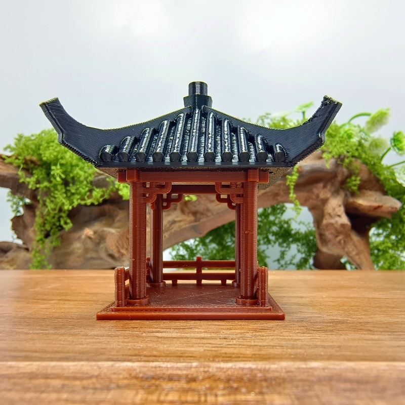 Akvériumi mikro-táj dísz, műanyag, 3D-nyomtatás, ókori építészeti mikro-táj stílus