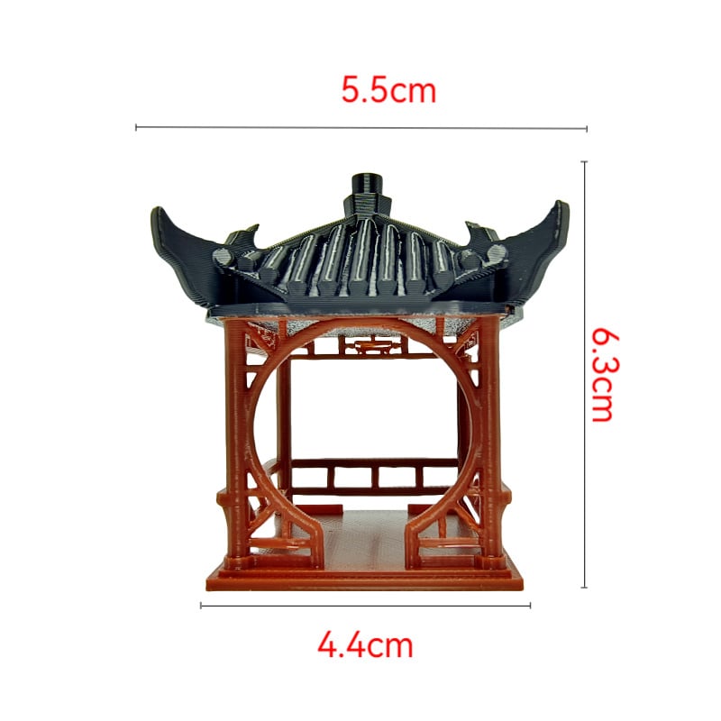 Akvériumi mikro-táj dísz, műanyag, 3D-nyomtatás, ókori építészeti mikro-táj stílus