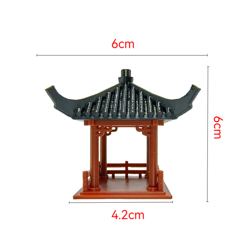 Akvériumi mikro-táj dísz, műanyag, 3D-nyomtatás, ókori építészeti mikro-táj stílus