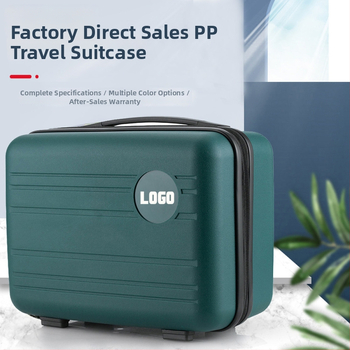 Τσαντάκι καλλυντικών ταξιδιού από PP υλικό, αδιάβροχο, αντικλοπή, φερμουάρ, τροχοί μονής κατεύθυνσης, ριγέ μοτίβο