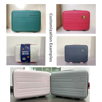 Τσαντάκι καλλυντικών ταξιδιού από PP υλικό, αδιάβροχο, αντικλοπή, φερμουάρ, τροχοί μονής κατεύθυνσης, ριγέ μοτίβο