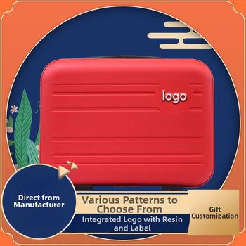 Τσαντάκι καλλυντικών ταξιδιού από PP υλικό, αδιάβροχο, αντικλοπή, φερμουάρ, τροχοί μονής κατεύθυνσης, ριγέ μοτίβο