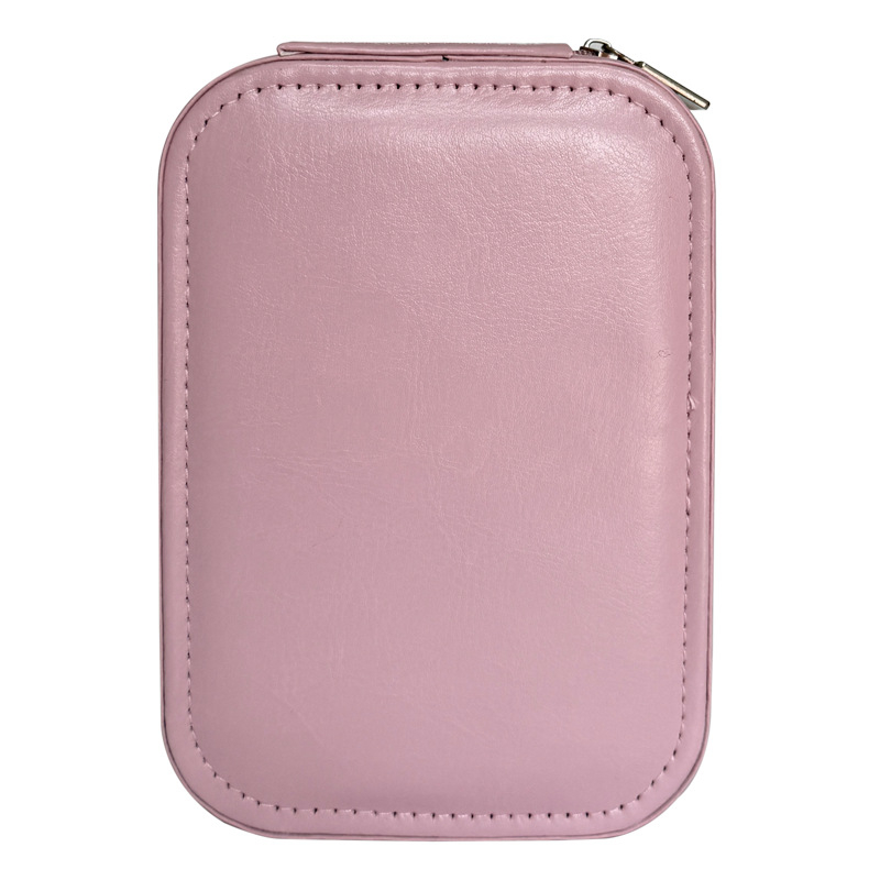 Καλλυντική θήκη PU με LED φως, κλείσιμο με φερμουάρ, υπερ-ελαφριά και φορητή με επεκτεινόμενο εσωτερικό