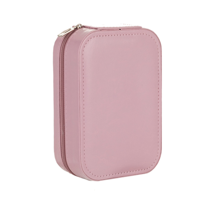 Καλλυντική θήκη PU με LED φως, κλείσιμο με φερμουάρ, υπερ-ελαφριά και φορητή με επεκτεινόμενο εσωτερικό