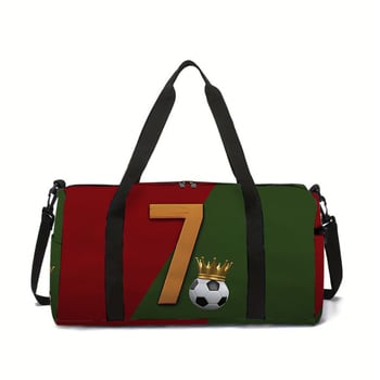 Putna torba s motivom Number 7 nogomet – poliester, unisex, stil rekreacijskog putovanja, ovlaštena privatna marka