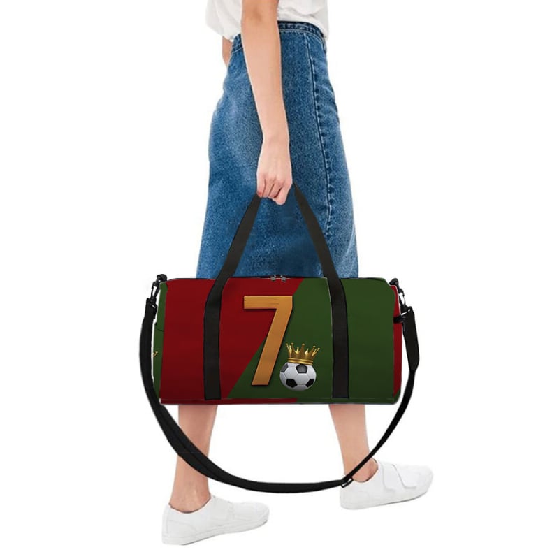 Putna torba s motivom Number 7 nogomet – poliester, unisex, stil rekreacijskog putovanja, ovlaštena privatna marka