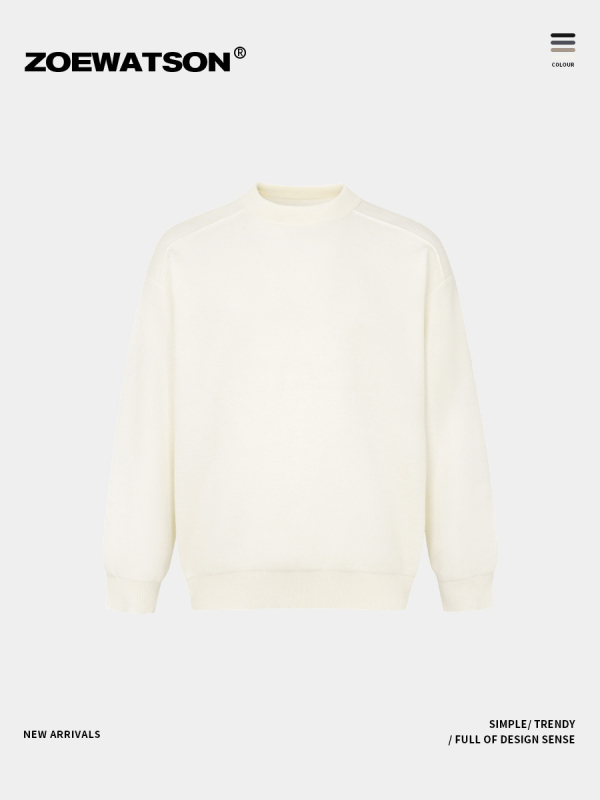 Pleteni džemper s okruglim izrezom, fleece podstava, dugi rukavi, najlon 58% tkanina, zadržava toplinu