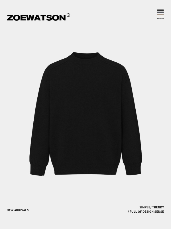 Pleteni džemper s okruglim izrezom, fleece podstava, dugi rukavi, najlon 58% tkanina, zadržava toplinu