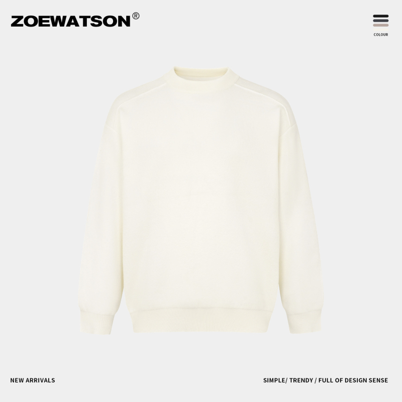 Pleteni džemper s okruglim izrezom, fleece podstava, dugi rukavi, najlon 58% tkanina, zadržava toplinu