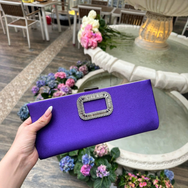 Rayleigh večernja torbica s rhinestones od svilenog satena, kvadratnog oblika, crossbody, zatvarač na zaključavanje, unutarnja pretinica za telefon, poliesterska podstava, proljeće 2025