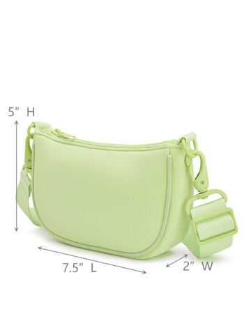 Prilagođena polumjesna torba preko ramena od diving tkanine, najlonska podstava, zatvarač, GUAN XIN