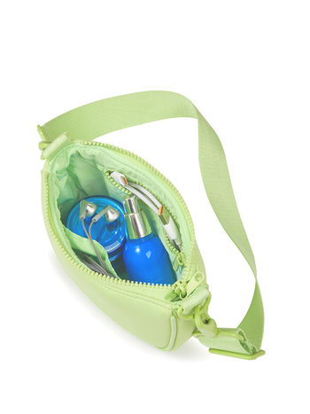 Prilagođena polumjesna torba preko ramena od diving tkanine, najlonska podstava, zatvarač, GUAN XIN