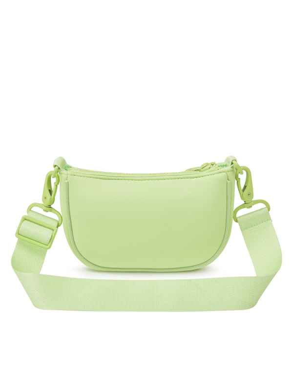 Prilagođena polumjesna torba preko ramena od diving tkanine, najlonska podstava, zatvarač, GUAN XIN