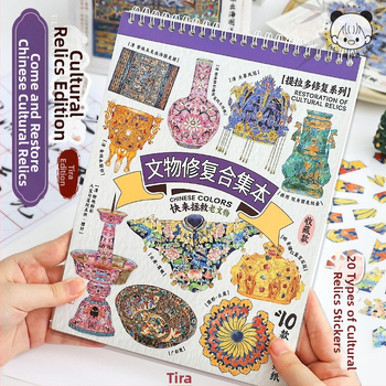 Porcelánové puzzle samolepky pre miniatúrnu diorámu – Kultúrne relikvie, Tlač