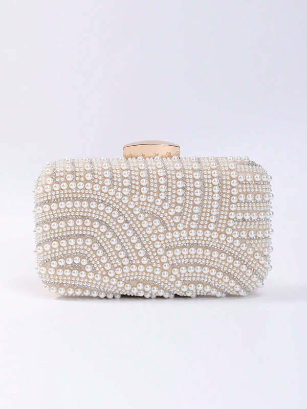 Večernja clutch torbica s malim kvadratnim oblikom, najlon tijelo, poliester podstava, džep za telefon, zaključavanje brava, Qingxing, proljeće 2024