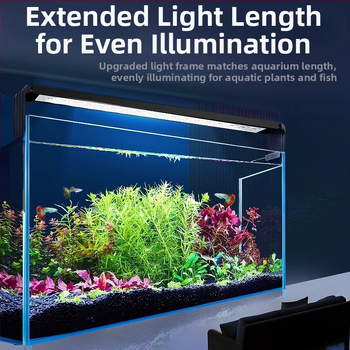 LED lampa za akvarij – vodootporna, puni spektar, za vodene biljke, zaštita očiju, teleskopski podesiv nosač